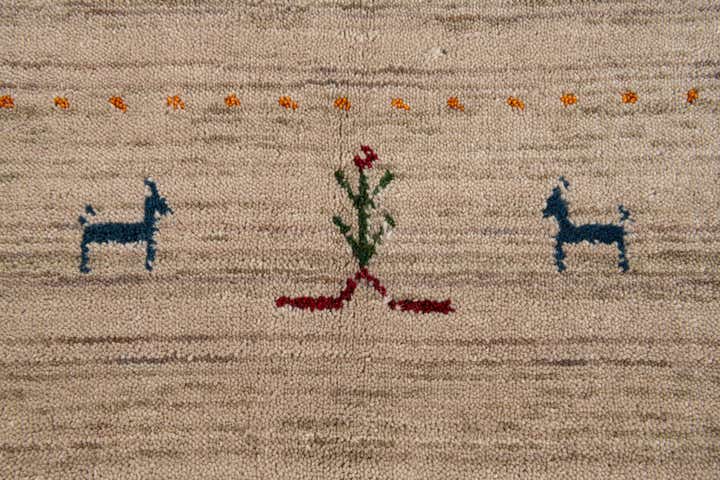 6' 6 x 9' 10 Hand Knotted Gabbeh Wool Rug