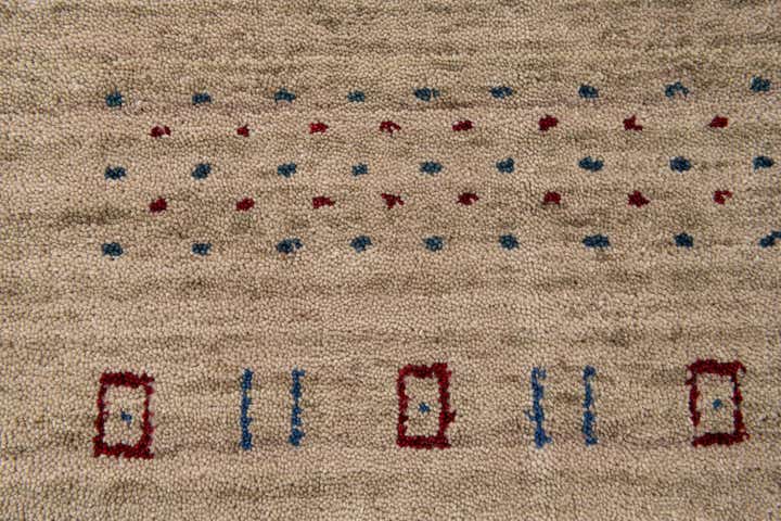 6' 6 x 9' 10 Hand Knotted Gabbeh Wool Rug