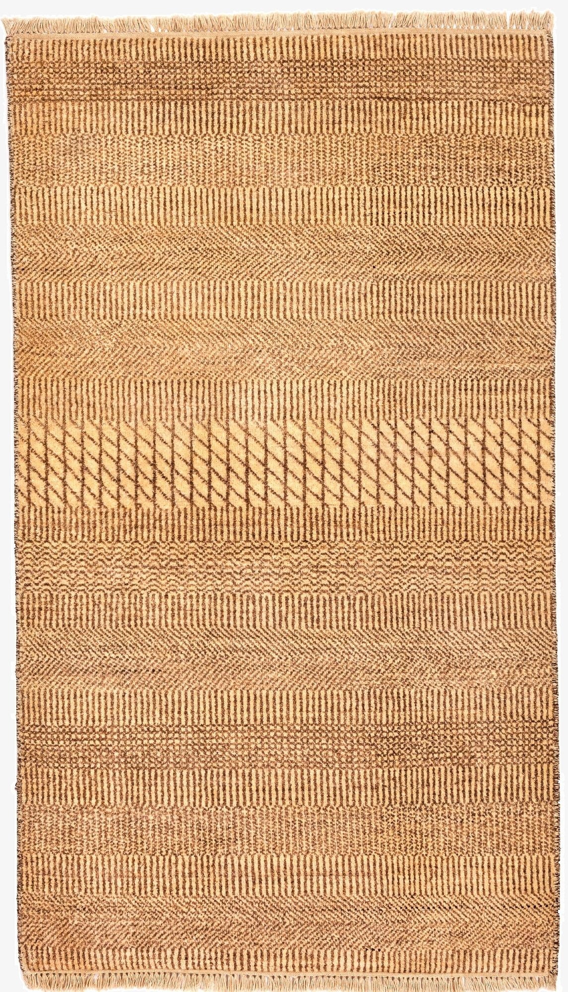 2' 6 x 4' 4  Hand Knotted Gabbeh Wool Rug