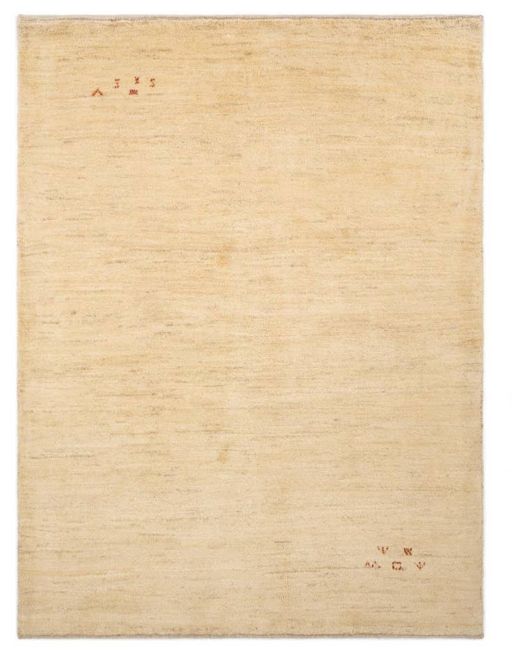 Detail image of 4' 10 x 6' 9 Hand Knotted Gabbeh Shouli Persian Wool Rug
