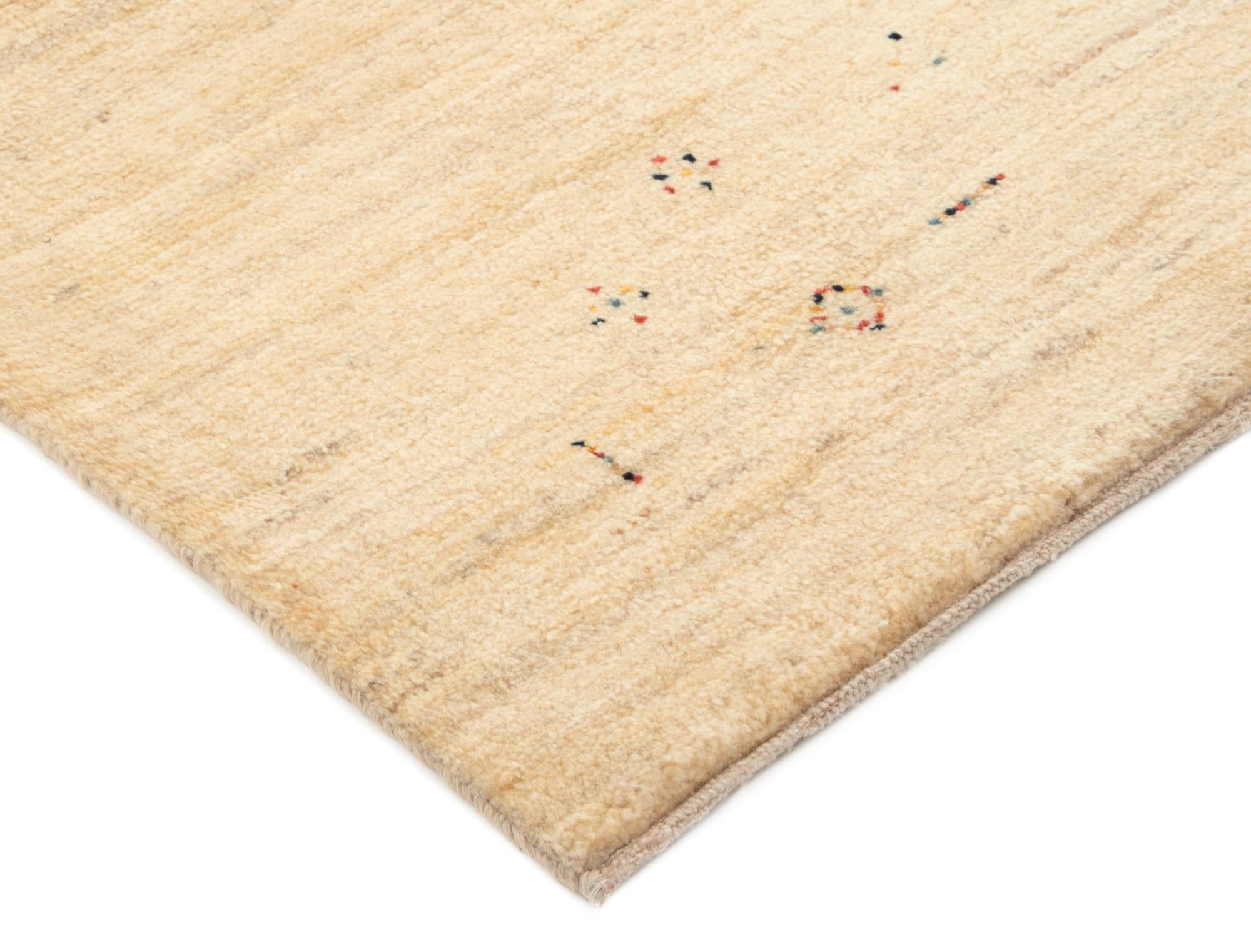 4' 10 x 6' 2 Hand Knotted Gabbeh Shouli Persian Wool Rug
