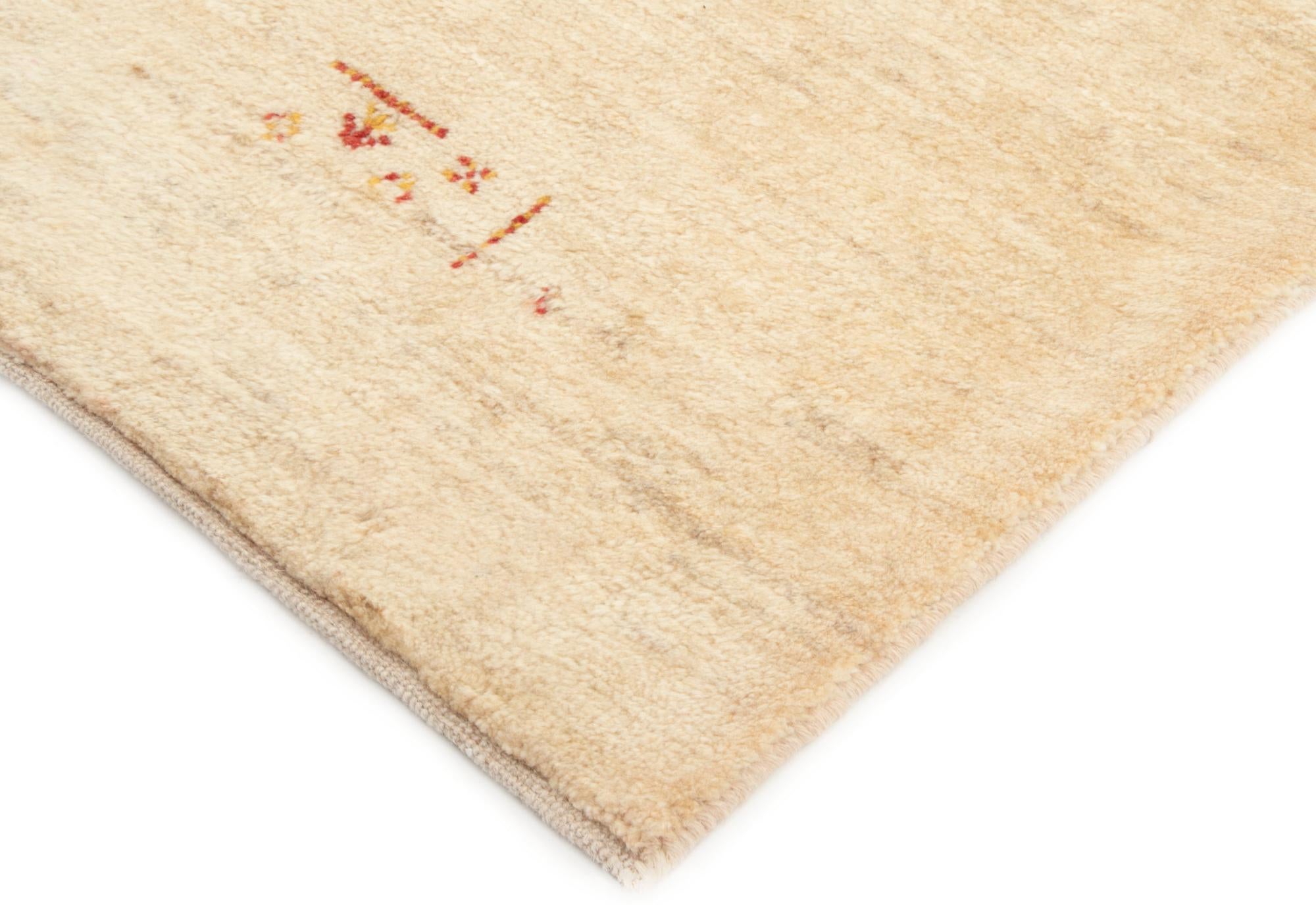 4' 11 x 6' 4 Hand Knotted Gabbeh Shouli Persian Wool Rug