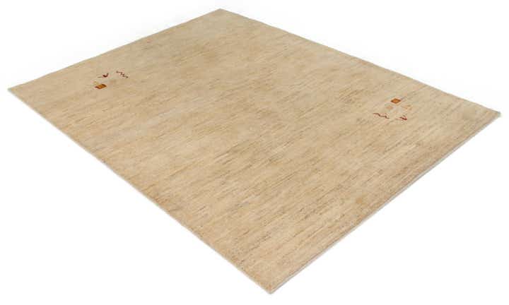 4' 11 x 6' 9 Hand Knotted Gabbeh Shouli Persian Wool Rug