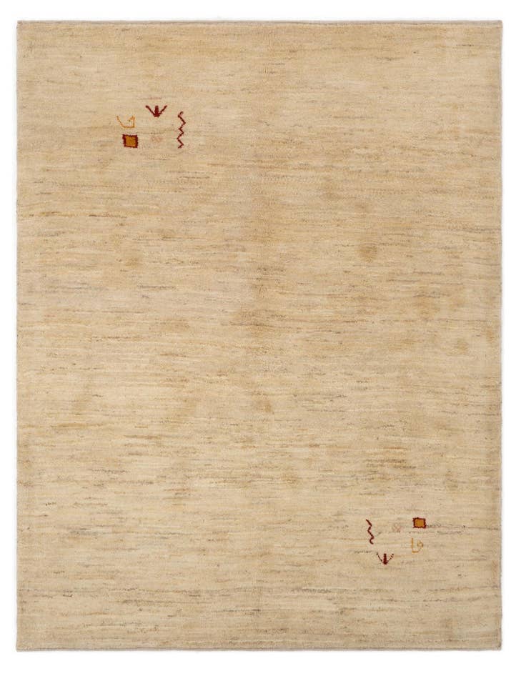Detail image of 4' 11 x 6' 9 Hand Knotted Gabbeh Shouli Persian Wool Rug