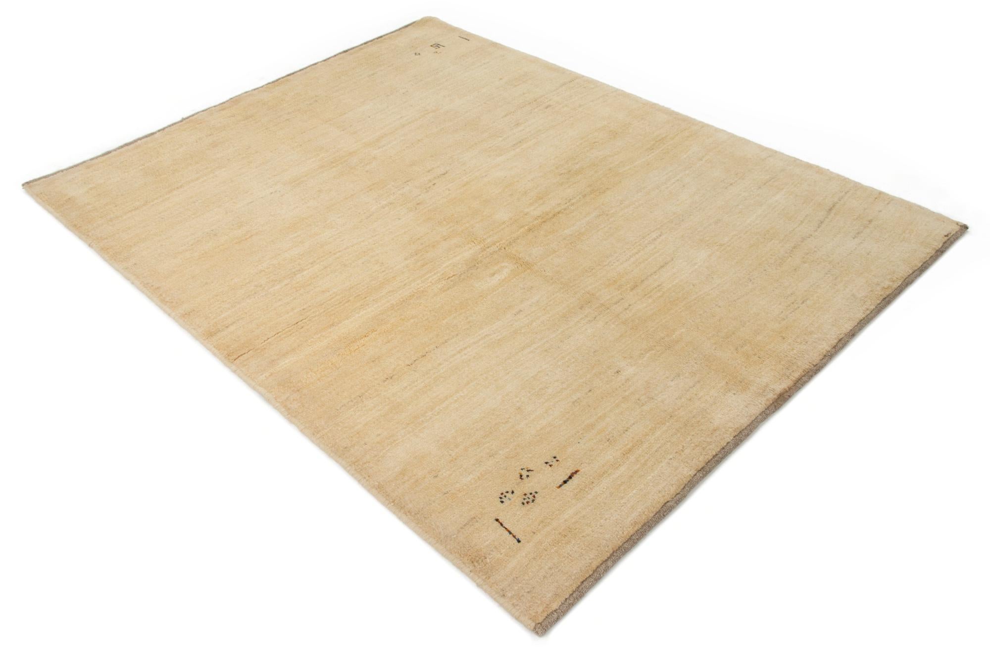 4' 11 x 6' 6 Hand Knotted Gabbeh Shouli Persian Wool Rug