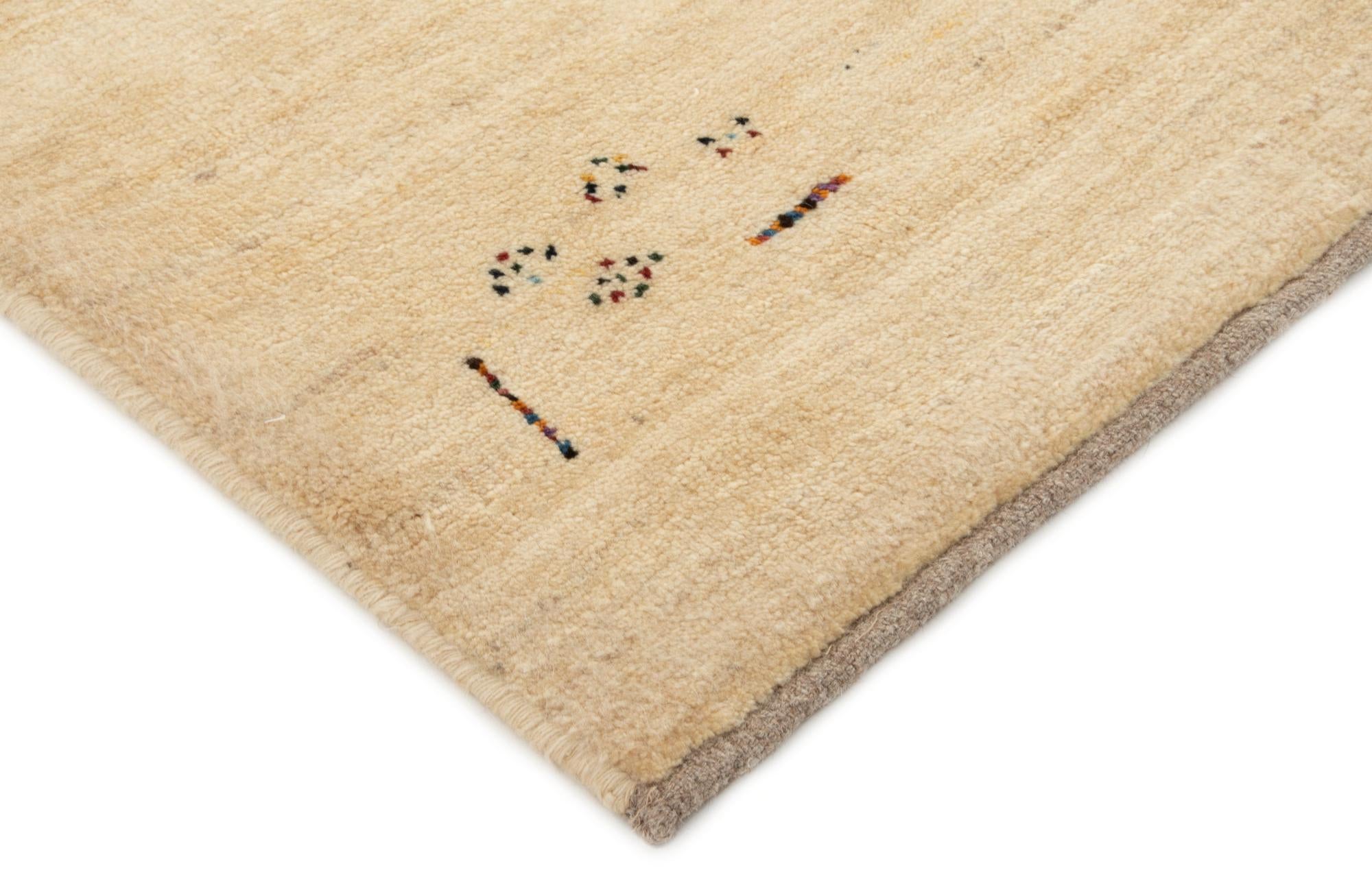 4' 11 x 6' 6 Hand Knotted Gabbeh Shouli Persian Wool Rug