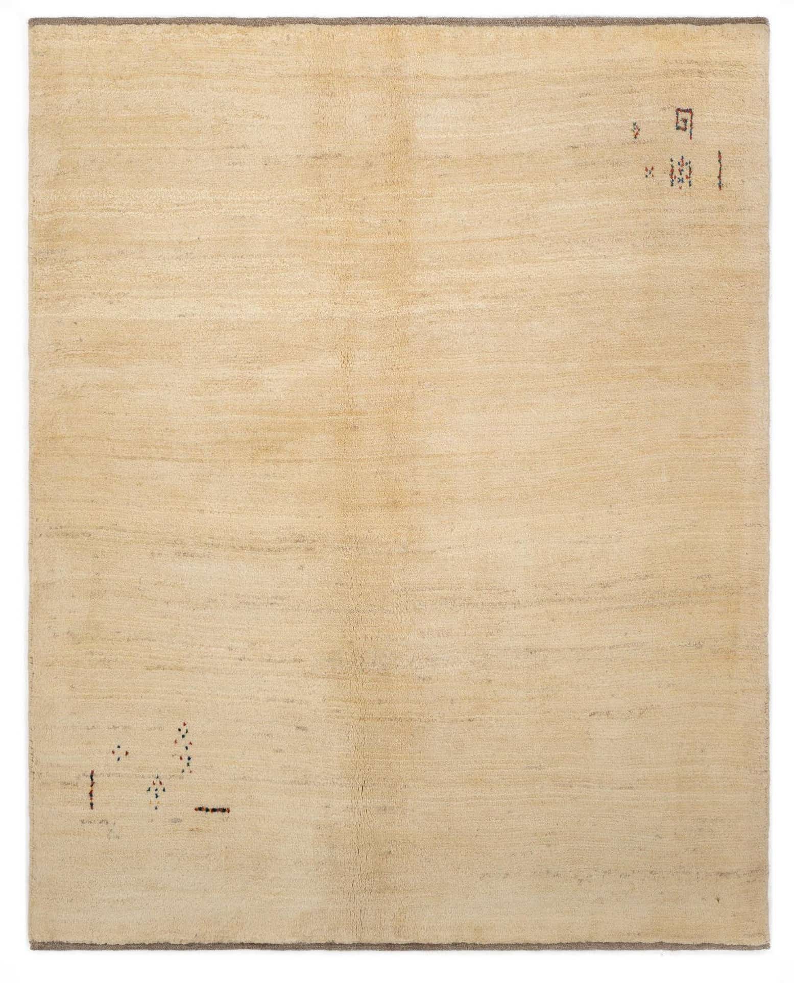 5' 2 x 6' 4 Hand Knotted Gabbeh Shouli Persian Wool Rug