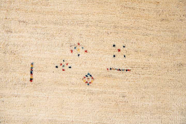 4' 10 x 6' 2 Hand Knotted Gabbeh Shouli Persian Wool Rug