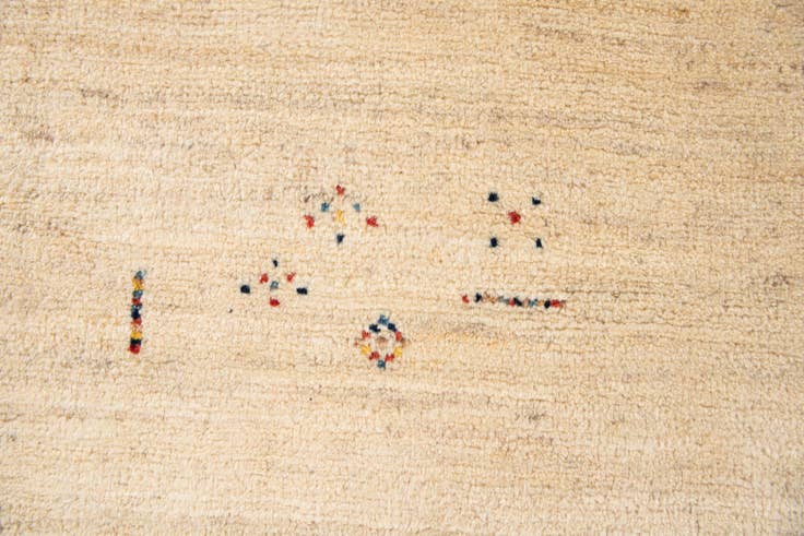 Detail image of 4' 10 x 6' 2 Hand Knotted Gabbeh Shouli Persian Wool Rug