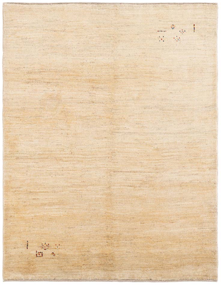 Detail image of 4' 10 x 6' 2 Hand Knotted Gabbeh Shouli Persian Wool Rug