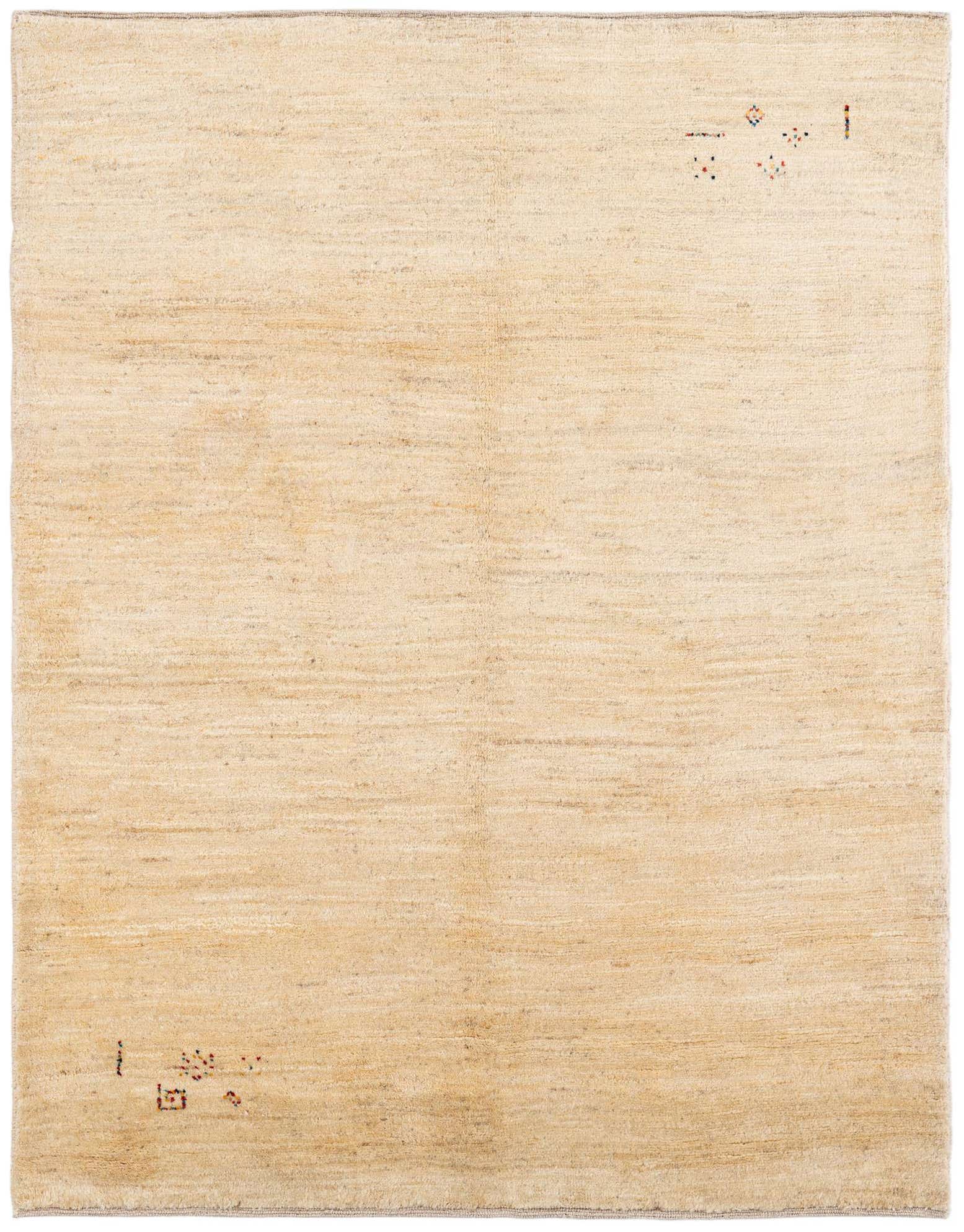 4' 10 x 6' 2 Hand Knotted Gabbeh Shouli Persian Wool Rug