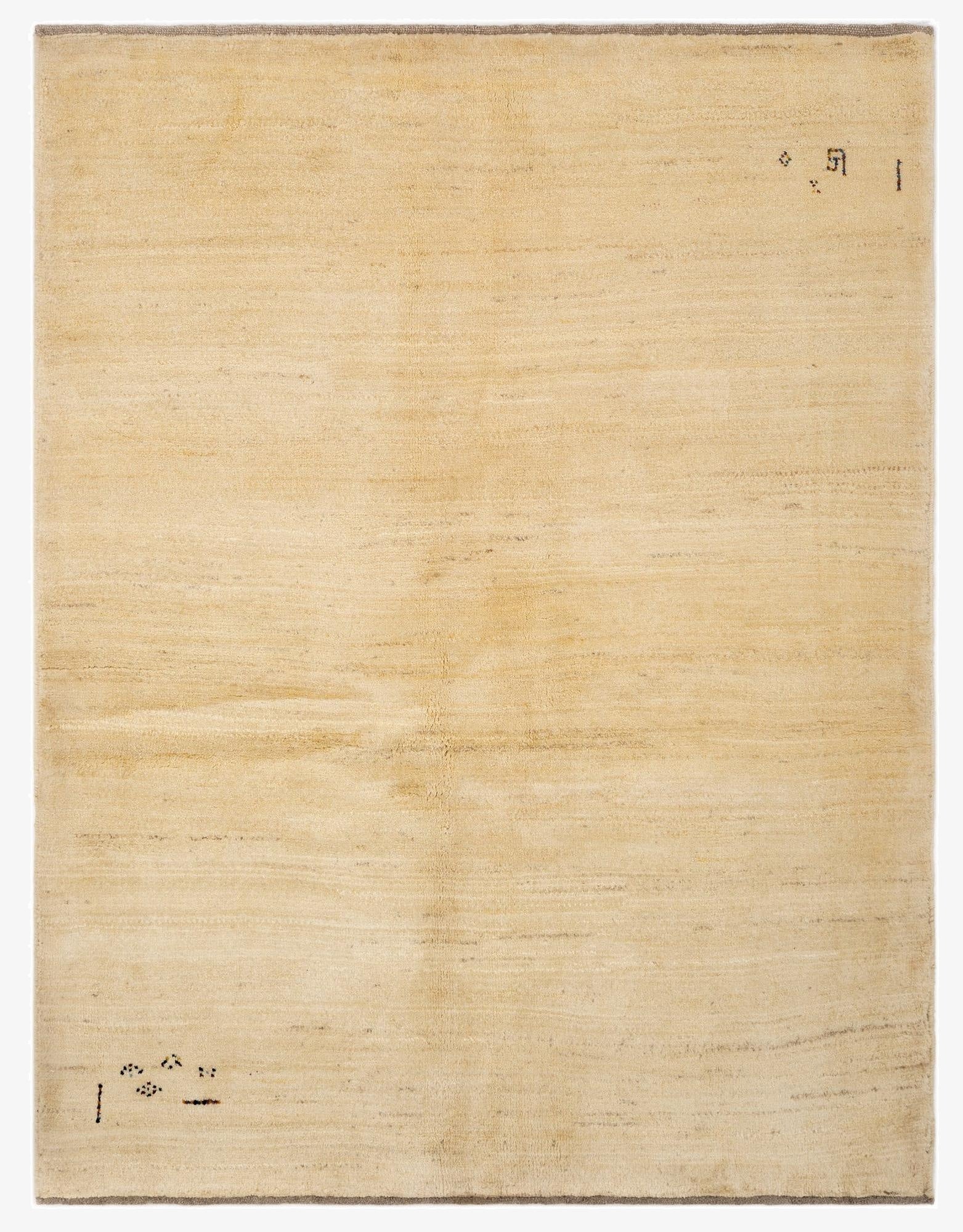 4' 11 x 6' 6  Hand Knotted Gabbeh Shouli Persian Wool Rug