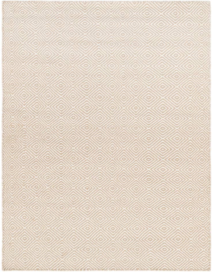 Detail image of 4' 1 x 6' 1 Hand Woven Geo Trellis Flatweave Rug