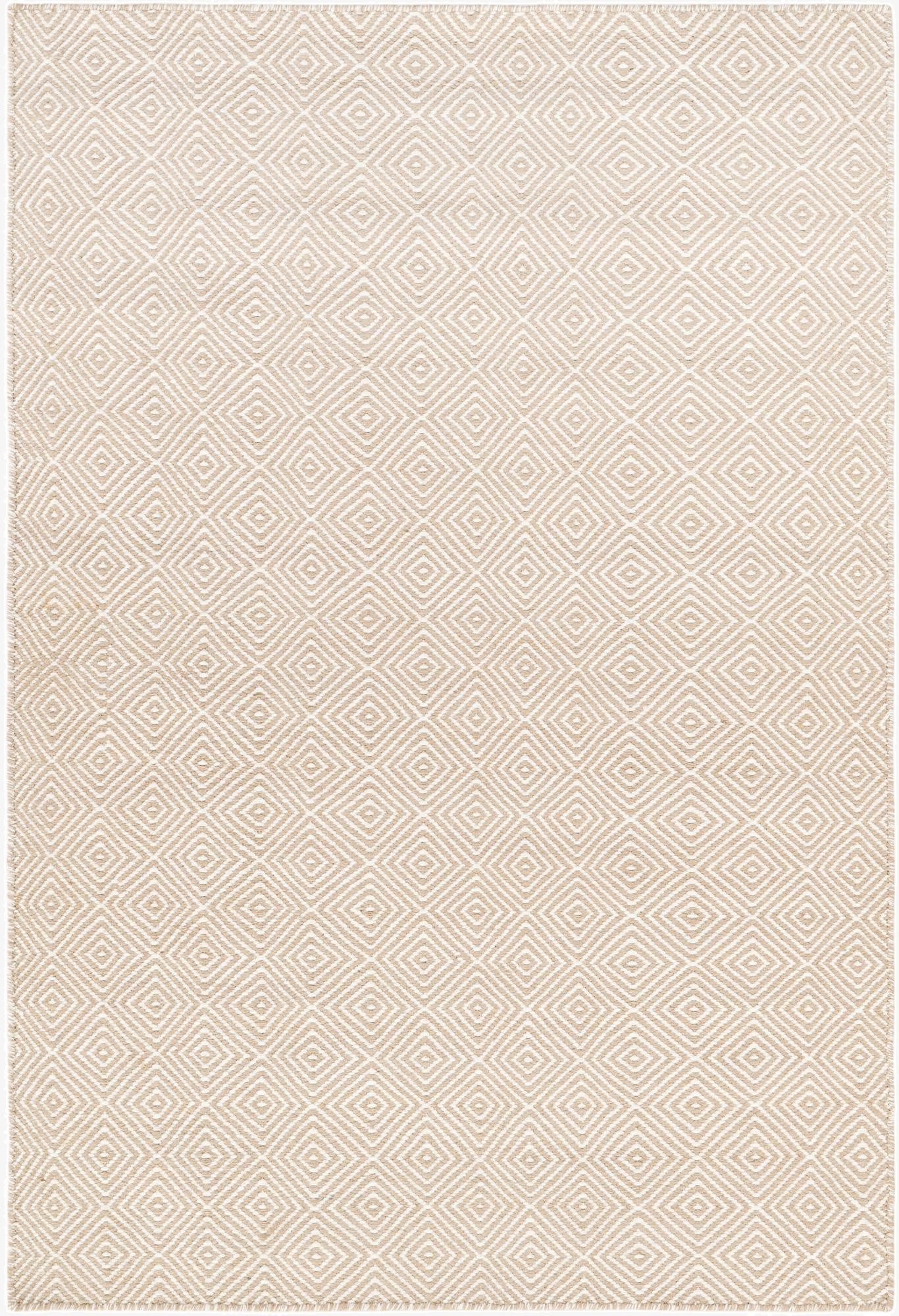 4' 1 x 6' 1  Hand Woven Geo Trellis Flatweave Rug