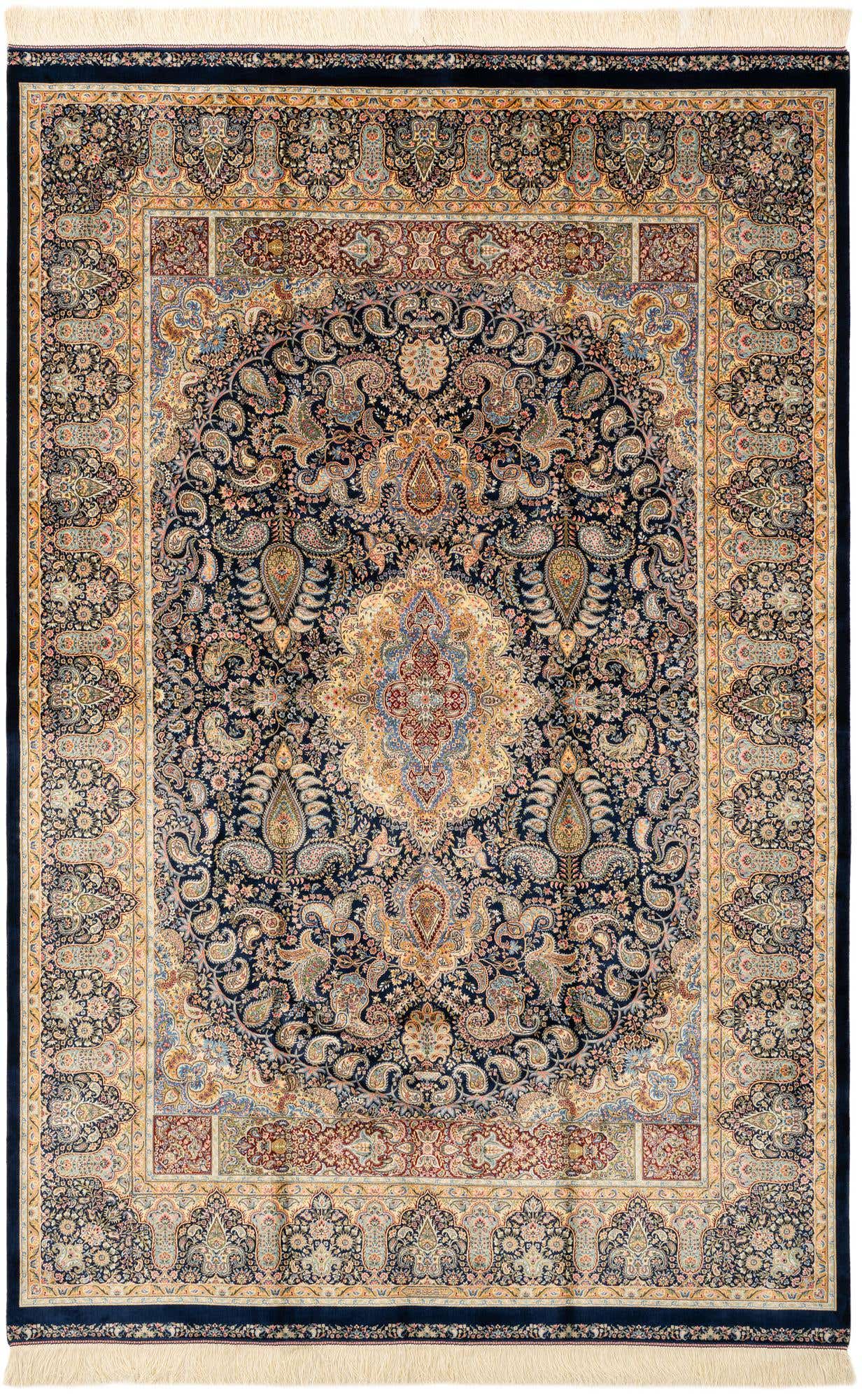 4' 9 x 7' 5 Ghom Design Rug