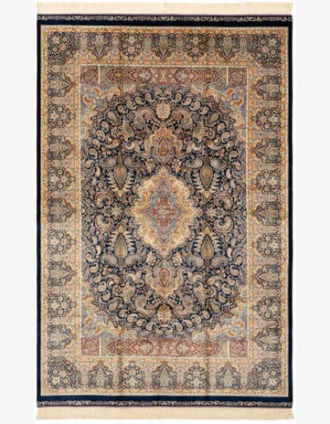 4' 9 x 7' 5 Ghom Design Rug