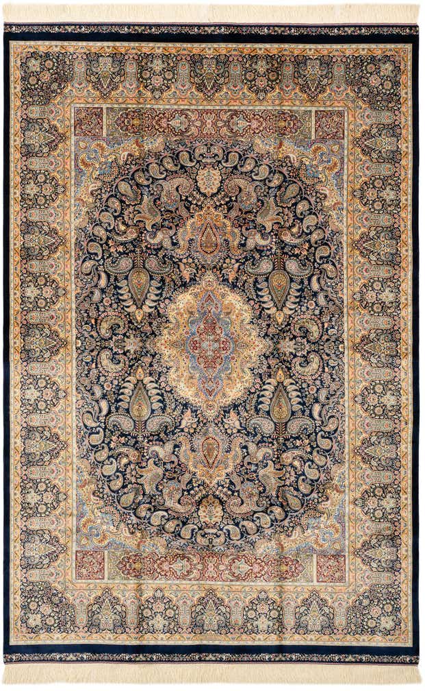 4' 9 x 7' 5 Ghom Design Rug
