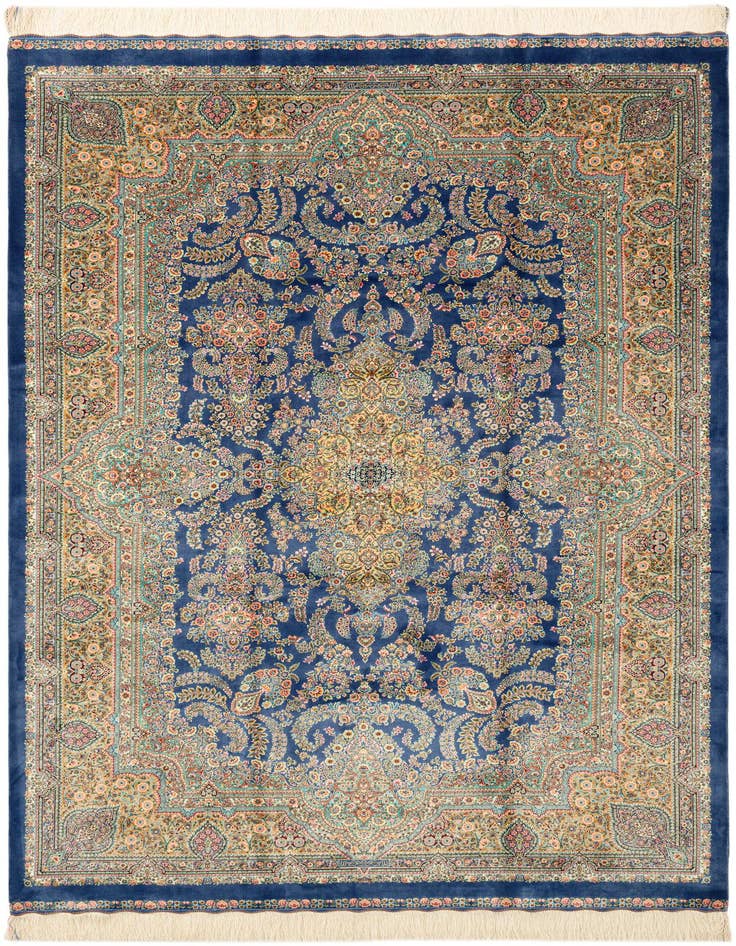 Detail image of 4' 9 x 7' 5 Ghom Design Rug