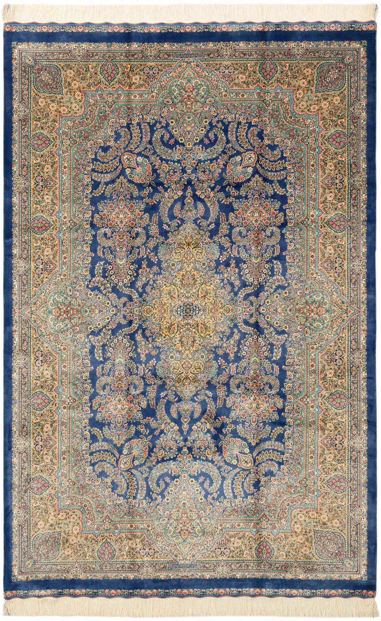 4' 9 x 7' 5 Ghom Design Rug