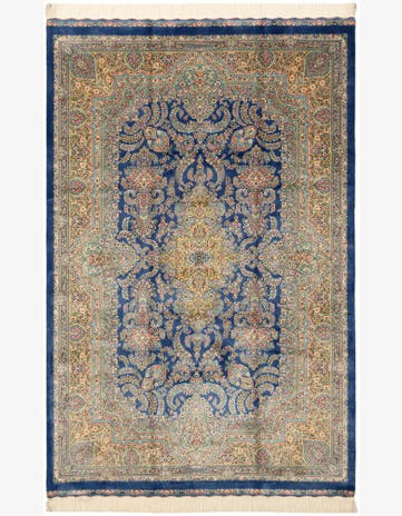 4' 9 x 7' 5 Ghom Design Rug