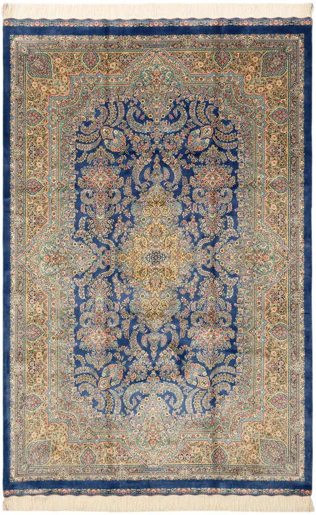 4' 9 x 7' 5 Ghom Design Rug