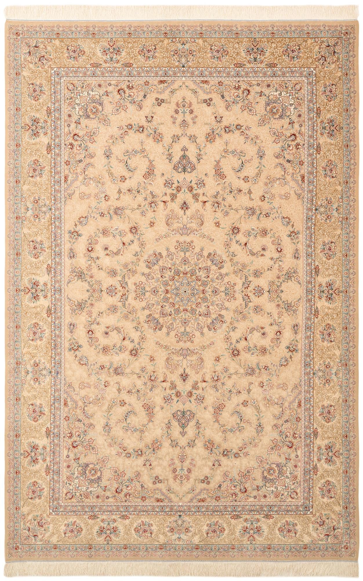 6' 4 x 9' 7 Ghom Design Rug