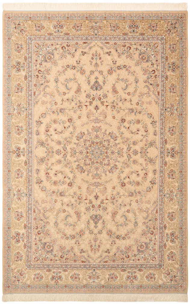 6' 4 x 9' 7 Ghom Design Rug