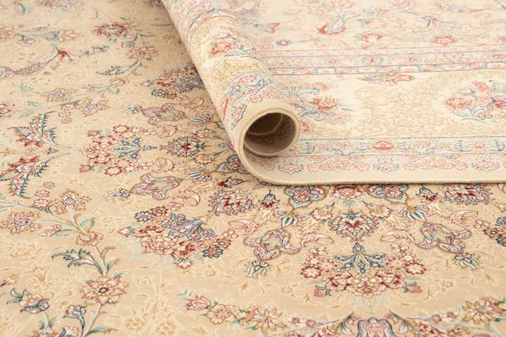 6' 4 x 9' 7 Ghom Design Rug