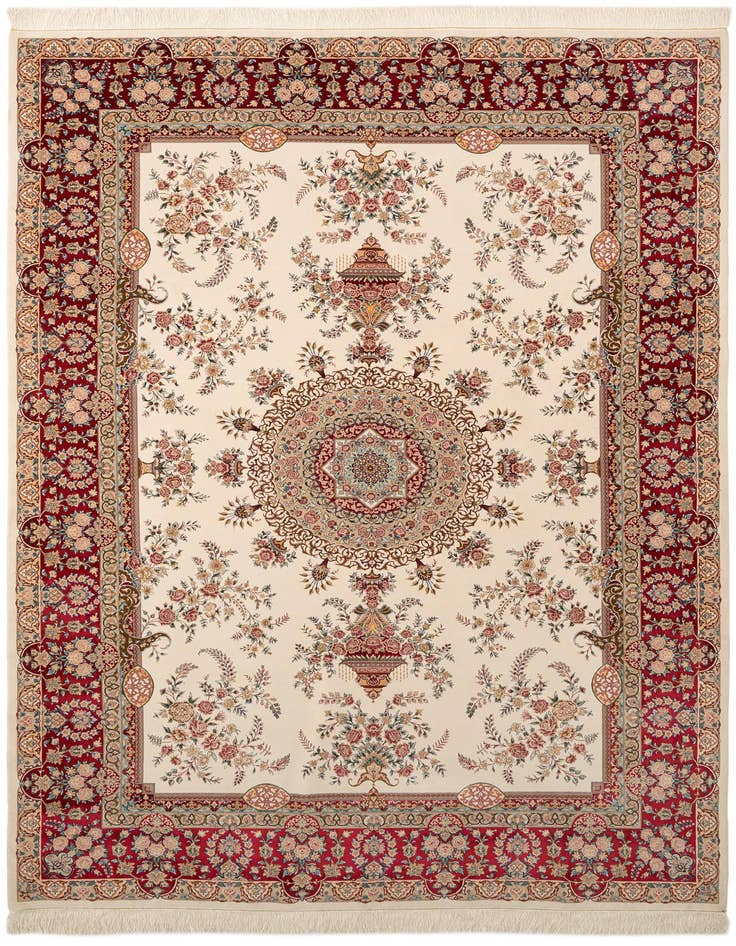 Detail image of 6' 5 x 9' 7 Ghom Design Rug