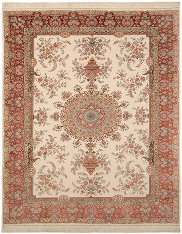 6' 4 x 9' 7 Ghom Design Rug
