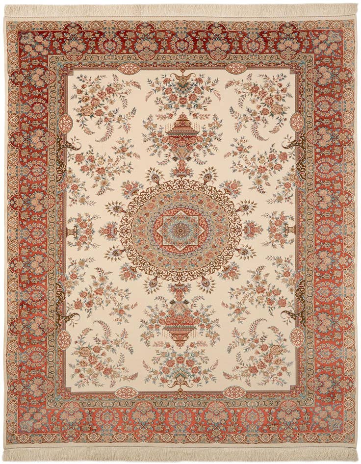 Detail image of 6' 4 x 9' 7 Ghom Design Rug