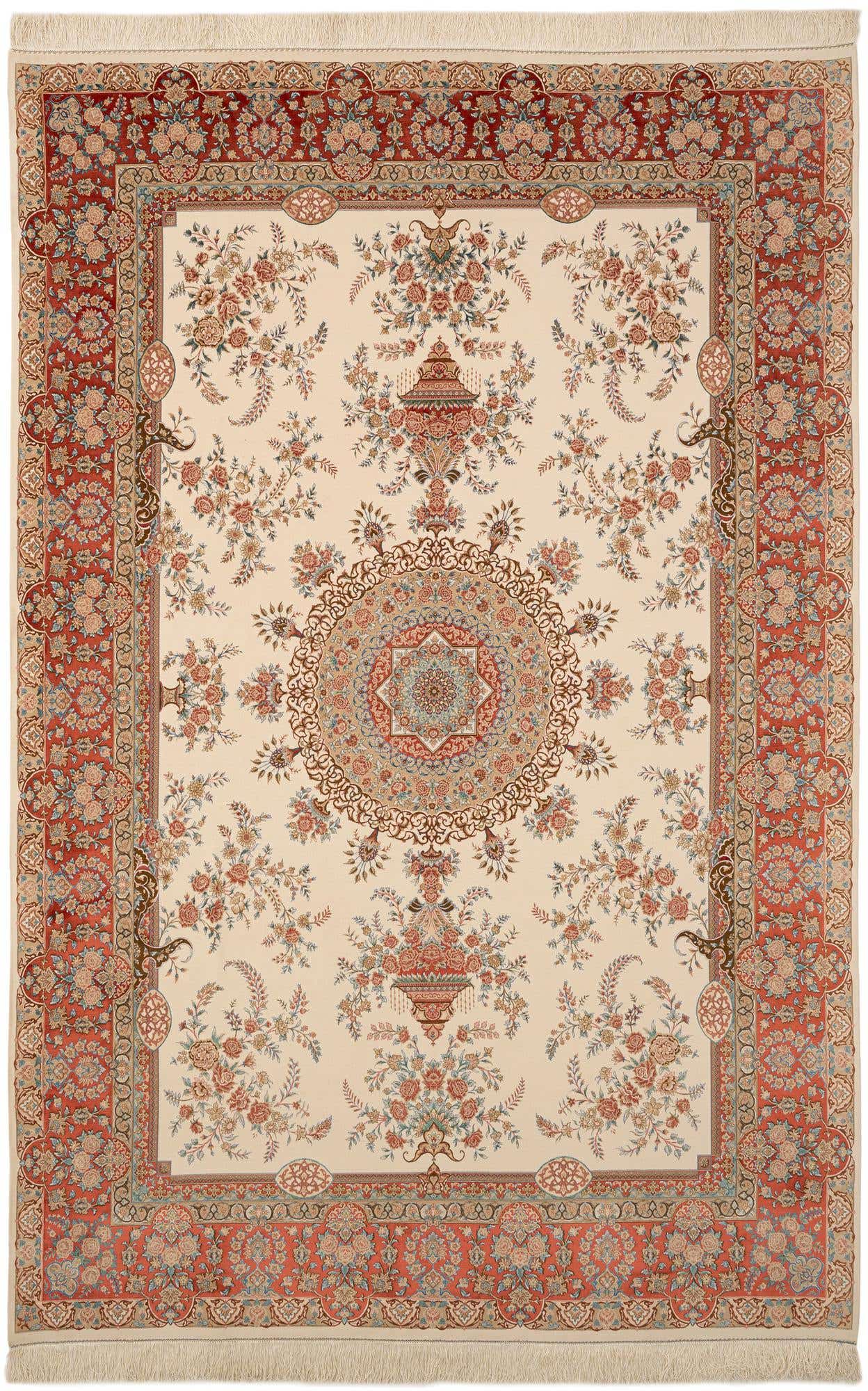 6' 4 x 9' 7 Ghom Design Rug