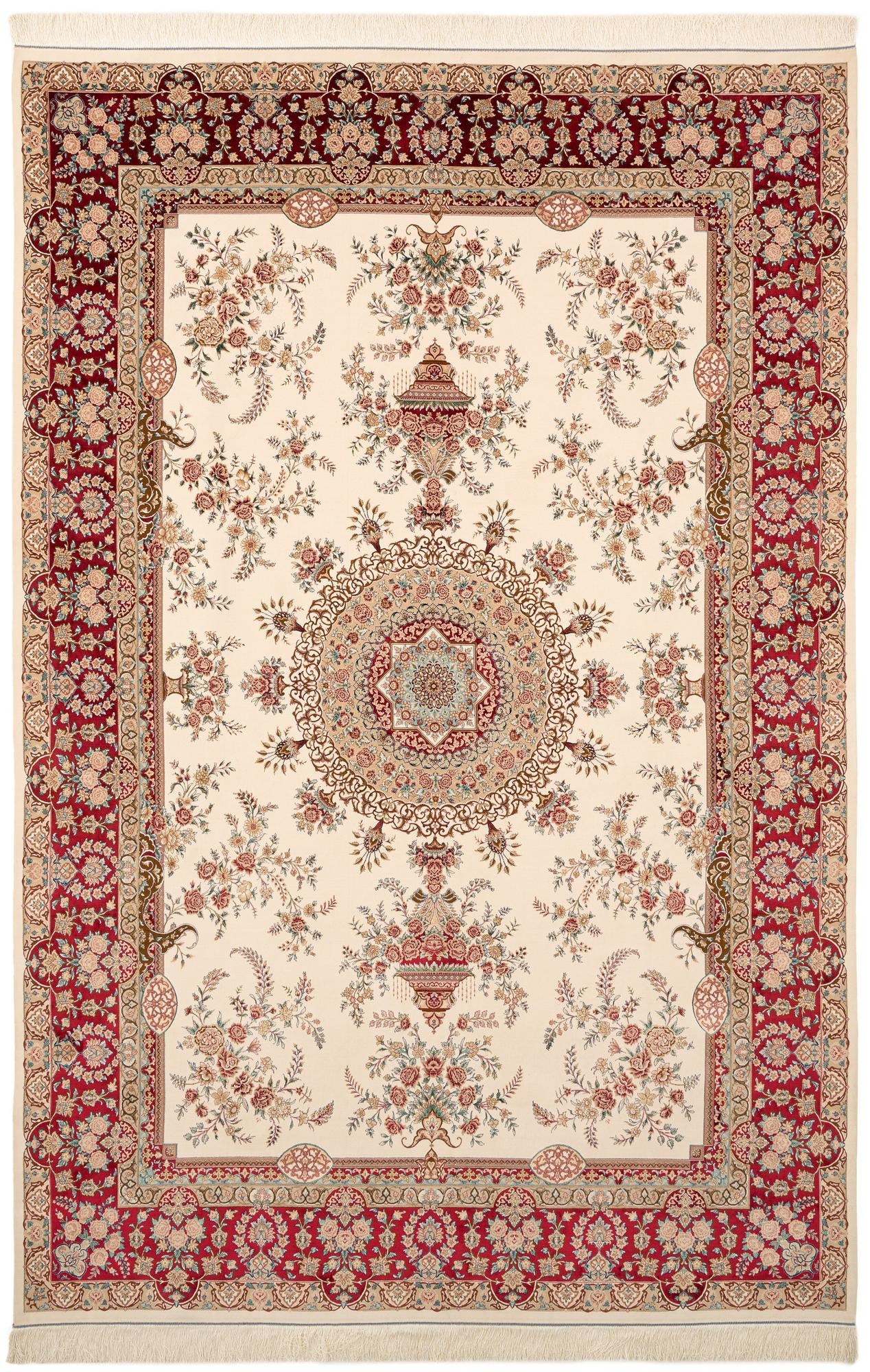 6' 6 x 9' 8 Ghom Design Rug