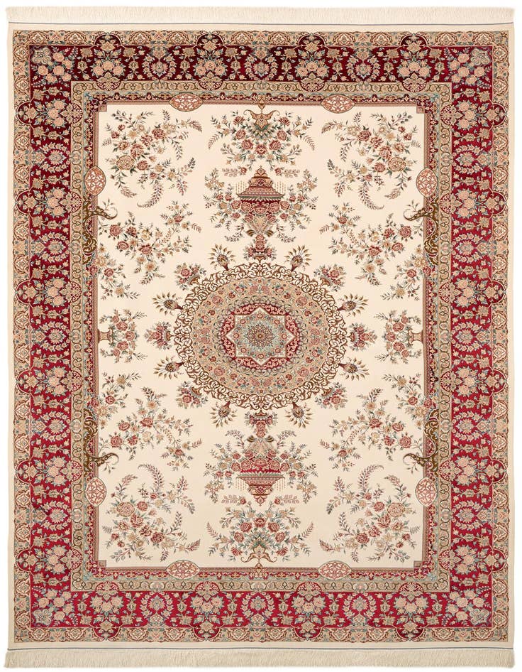Detail image of 6' 6 x 9' 8 Ghom Design Rug