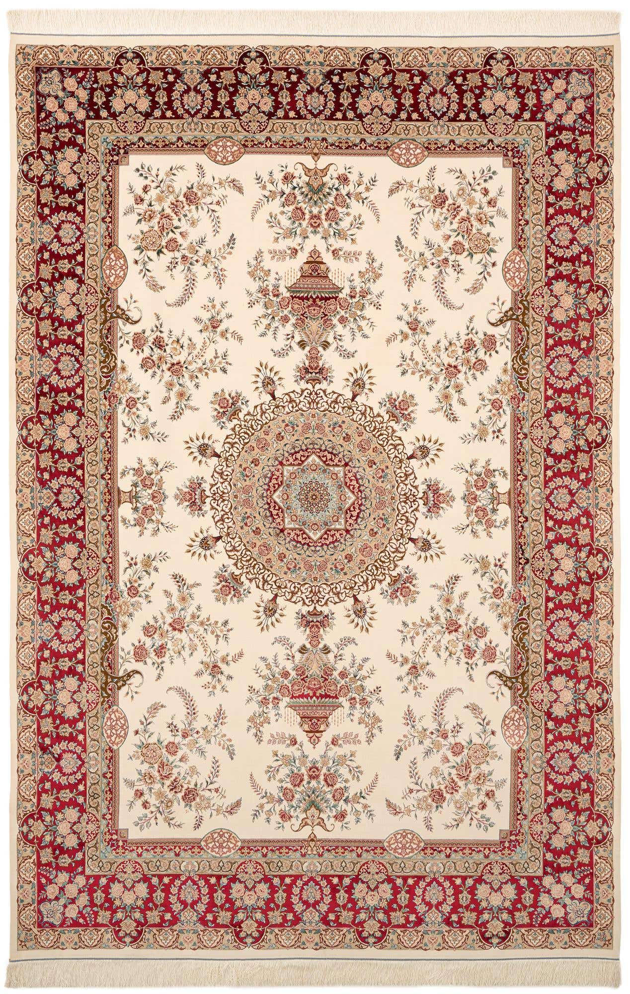 6' 6 x 9' 8 Ghom Design Rug