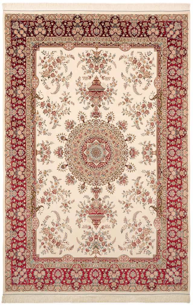 6' 6 x 9' 8 Ghom Design Rug