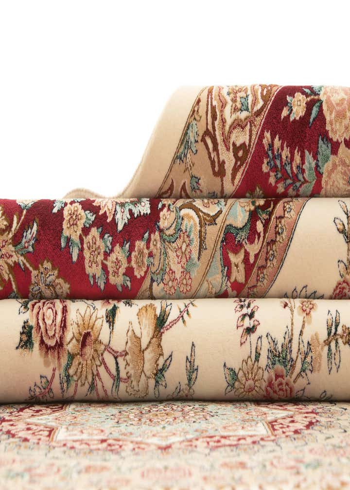 6' 6 x 9' 8 Ghom Design Rug
