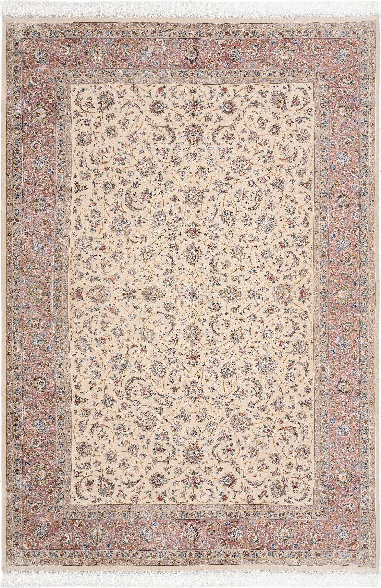 6' 7 x 9' 10 Ghom Design Rug