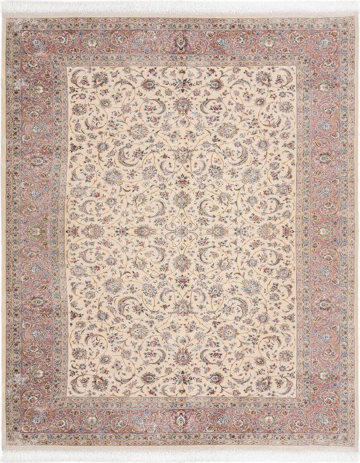 Detail image of 6' 7 x 9' 10 Ghom Design Rug