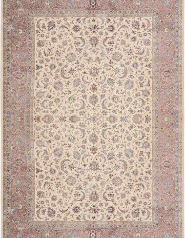 6' 7 x 9' 10 Ghom Design Rug