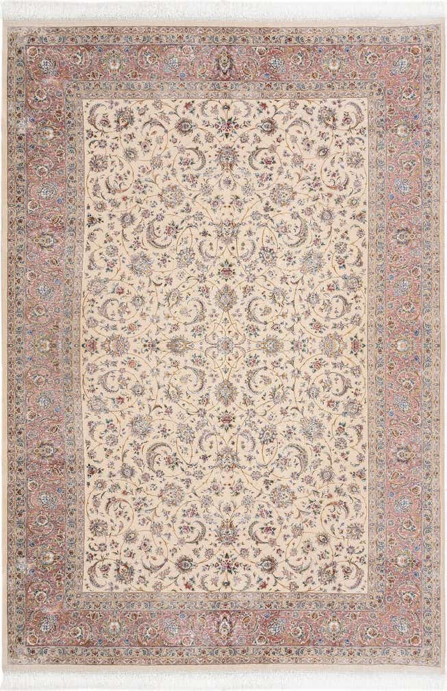 6' 7 x 9' 10 Ghom Design Rug