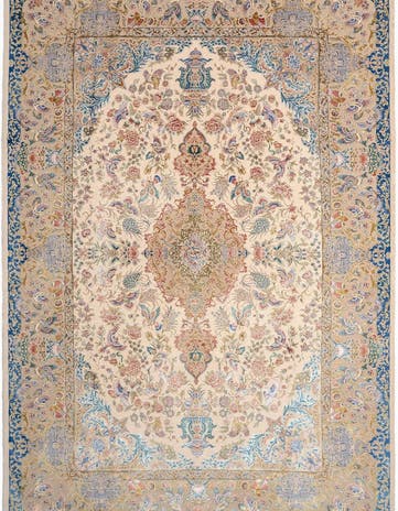 6' 7 x 9' 10 Ghom Design Rug