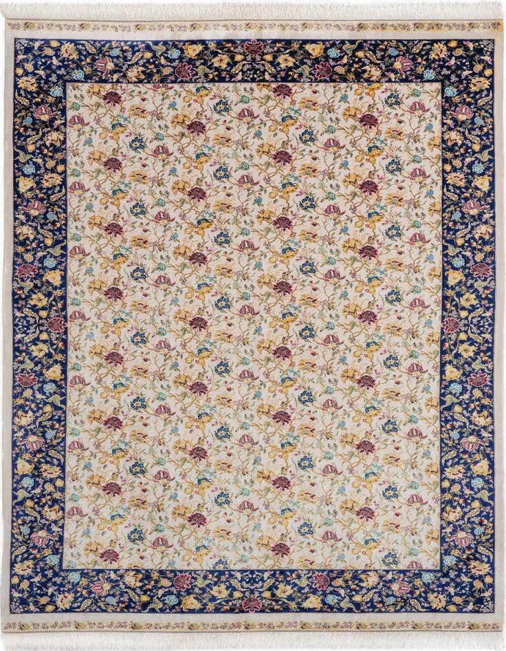 Detail image of 5' 11 x 9' 2 Ghom Design Rug