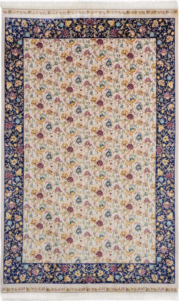 5' 11 x 9' 2 Ghom Design Rug