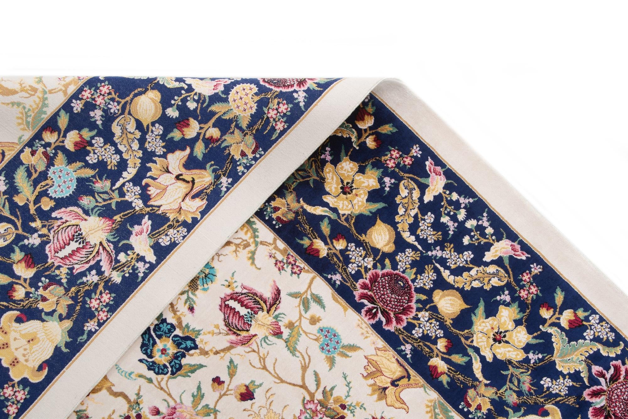 5' 11 x 9' 2 Ghom Design Rug