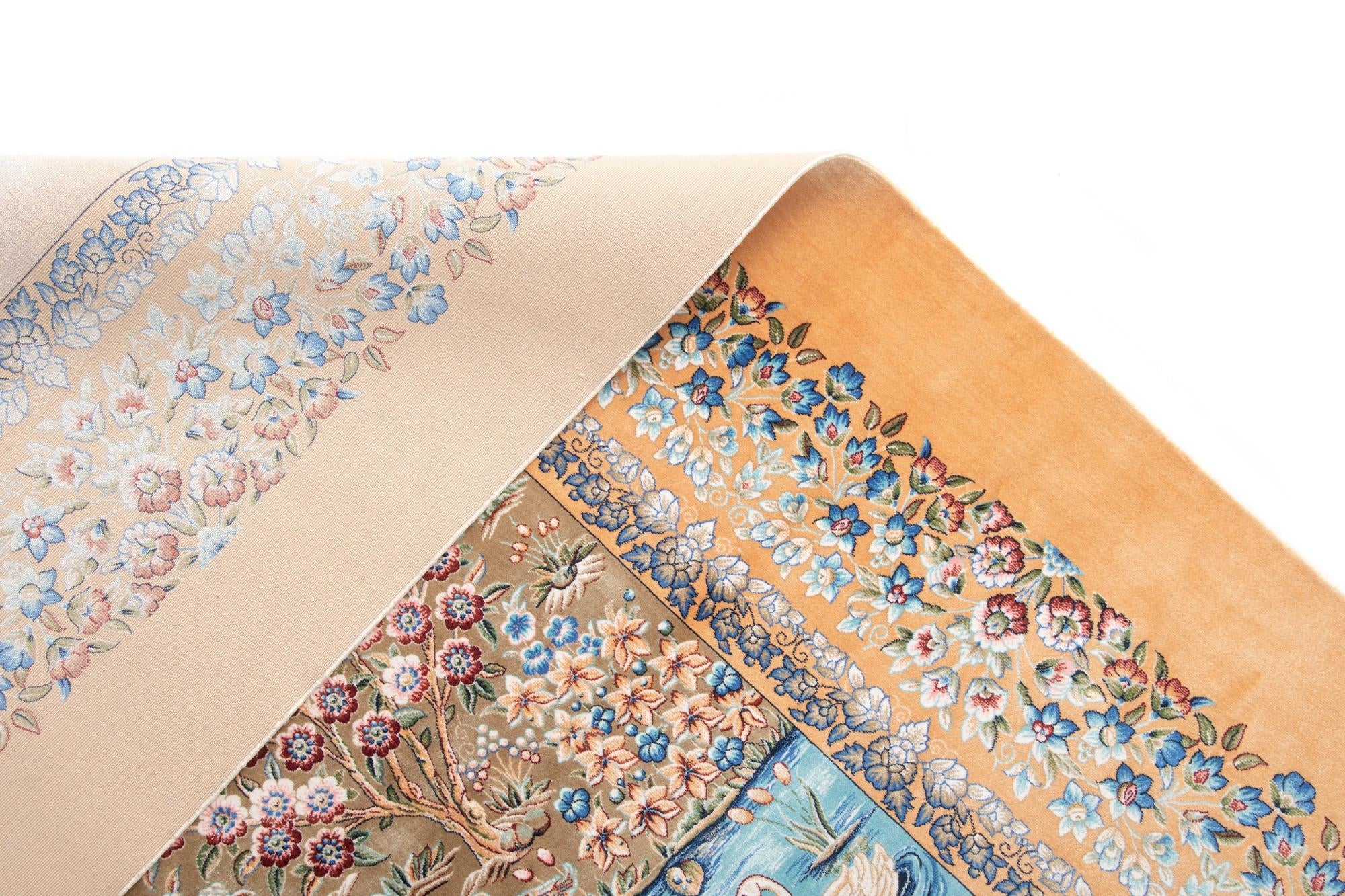 4' 11 x 7' 5 Ghom Design Rug