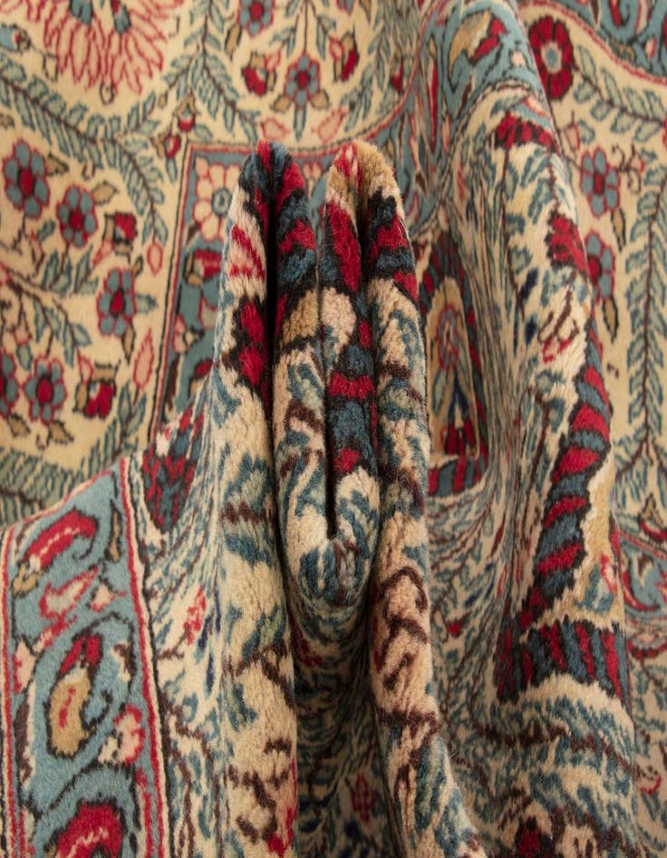 Detail image of 9' 6 x 13' 11  Hand Knotted Ghom Persian Wool Rug