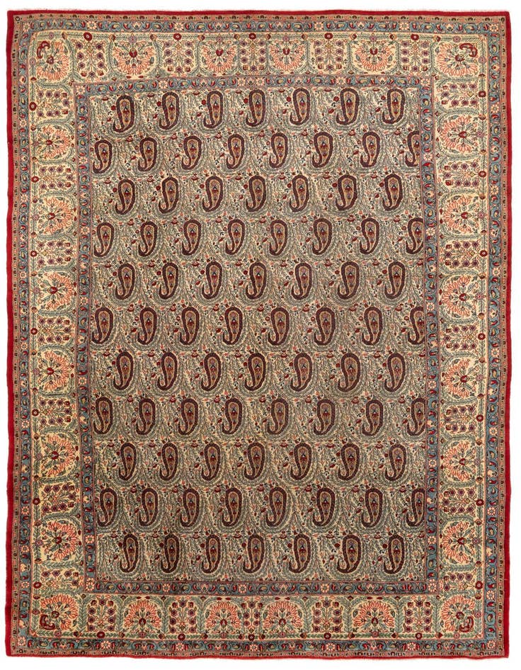 Detail image of 9' 6 x 13' 11 Hand Knotted Ghom Persian Wool Rug