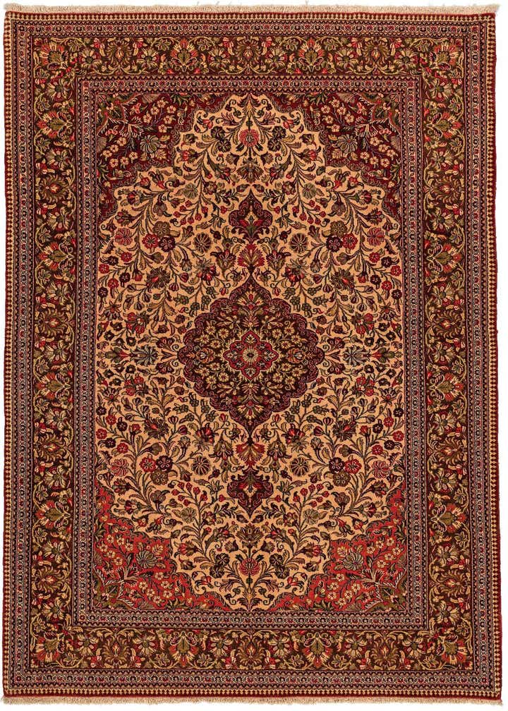 4' 7 x 7' 3 Ghom Rug