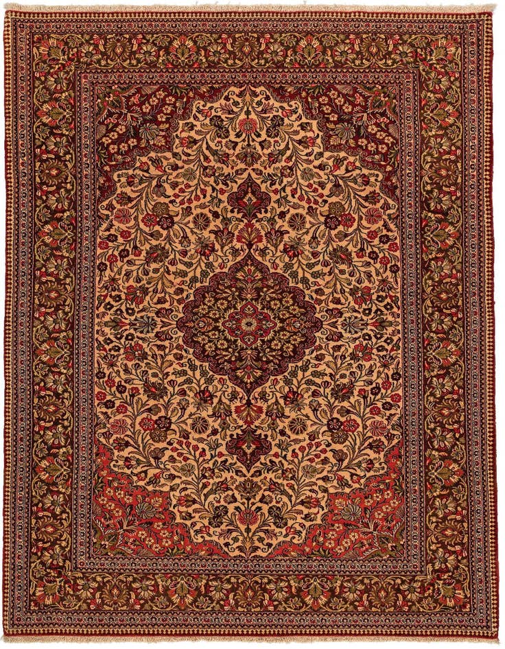 Detail image of 4' 7 x 7' 3 Ghom Rug